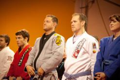 Students Cameron Dansie, Bret Gold and Mike Hayman observe the promotions